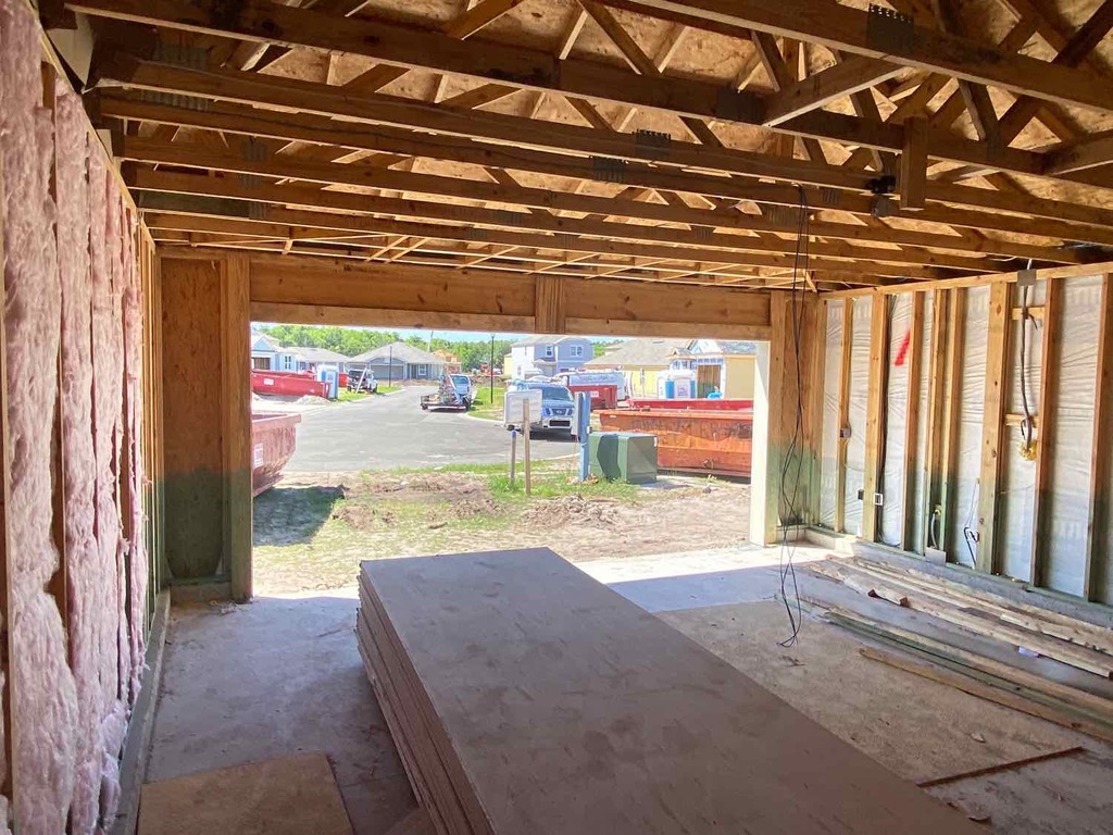 Pre-drywall phase inspection of framing and rough-ins on a new Northeast Florida home